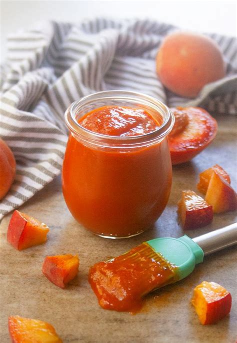 How many sugar are in peach sauce - calories, carbs, nutrition