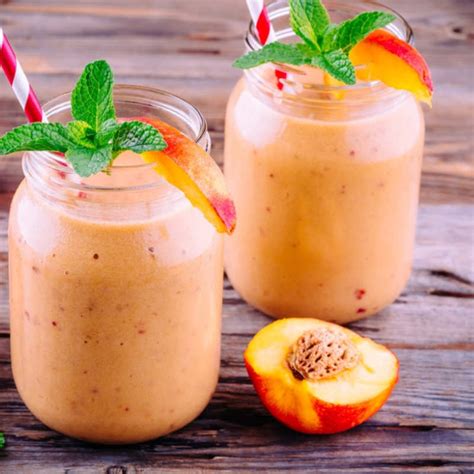 How many sugar are in peach yogurt smoothie - calories, carbs, nutrition