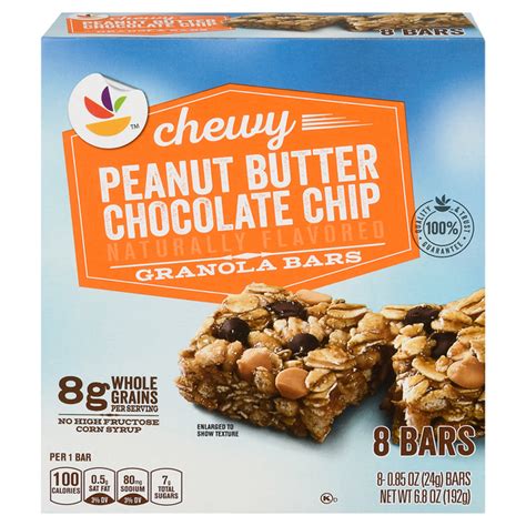 How many sugar are in peanut butter chocolate chip granola bar - calories, carbs, nutrition