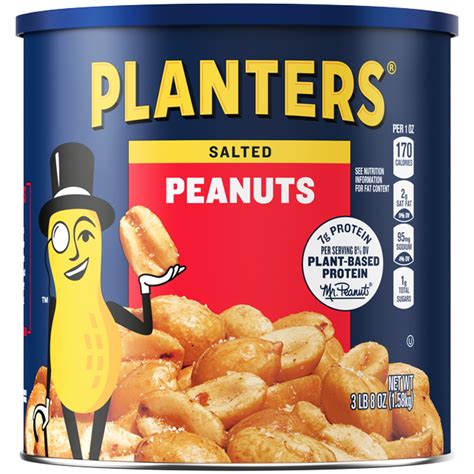 How many sugar are in peanuts, salted, planters - calories, carbs, nutrition