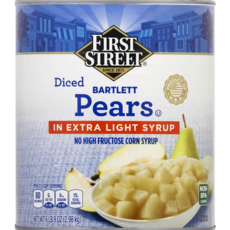 How many sugar are in pear bartlett diced 3/4