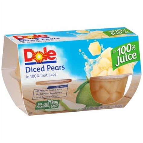 How many sugar are in pear california juice pack diced drained 1 oz - calories, carbs, nutrition