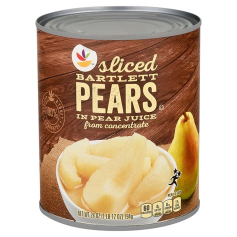 How many sugar are in pears bartlett sliced 1/8