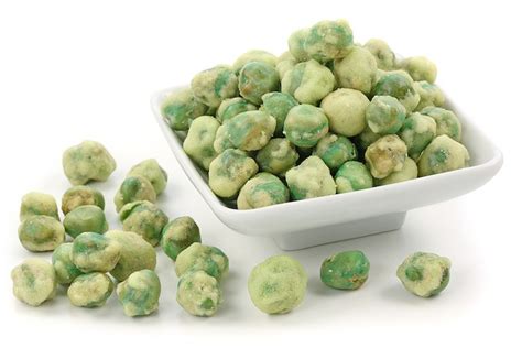 How many sugar are in peas dried wasabi 1/4 cup - calories, carbs, nutrition