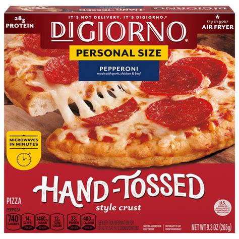 How many sugar are in pepperoni pizza, personal size - calories, carbs, nutrition