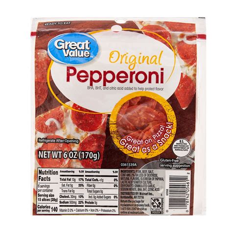 How many sugar are in pepperoni sliced 1 oz - calories, carbs, nutrition