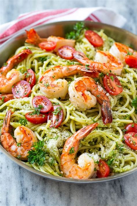 How many sugar are in pesto shrimp pasta bake - calories, carbs, nutrition