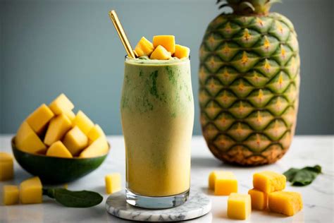 How many sugar are in pineapple mango smoothie - calories, carbs, nutrition