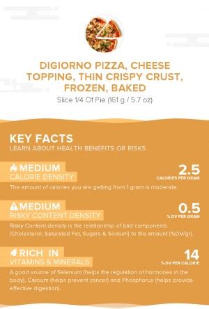 How many sugar are in pizza, cheese topping, thin crust, frozen, cooked - calories, carbs, nutrition