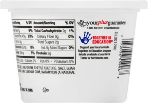 How many sugar are in plain cream cheese spread - calories, carbs, nutrition