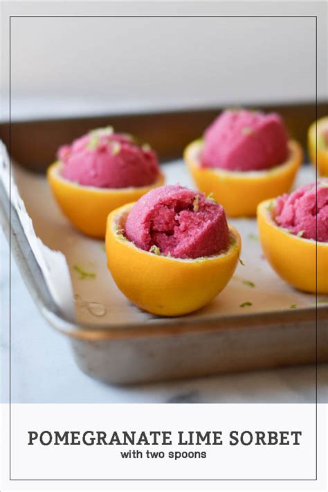 How many sugar are in pomegranate and lemon sorbet - calories, carbs, nutrition