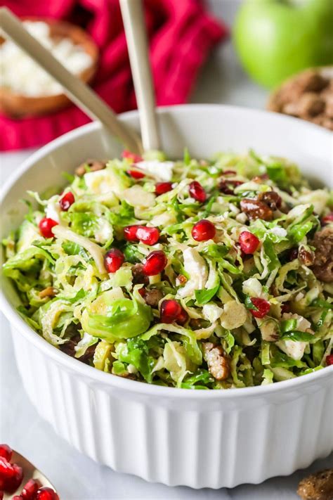 How many sugar are in pomegranate brussels sprout walnut salad - calories, carbs, nutrition