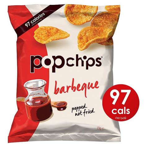 How many sugar are in popped barbeque potato crisps - calories, carbs, nutrition
