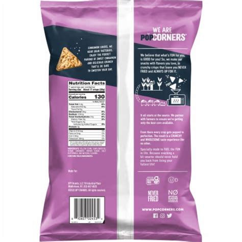 How many sugar are in popped crisps - calories, carbs, nutrition