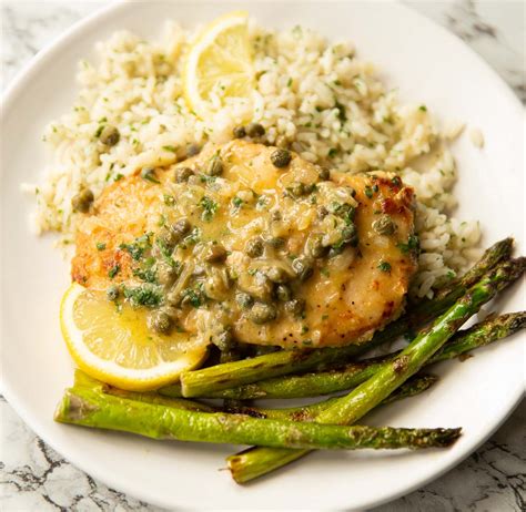 How many sugar are in pork piccata with brown rice salad - calories, carbs, nutrition