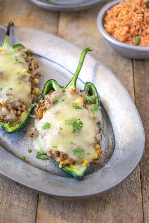 How many sugar are in pork stuffed poblano pepper - calories, carbs, nutrition