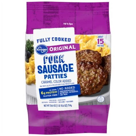 How many sugar are in porl sausage patty (57570.6) - calories, carbs, nutrition