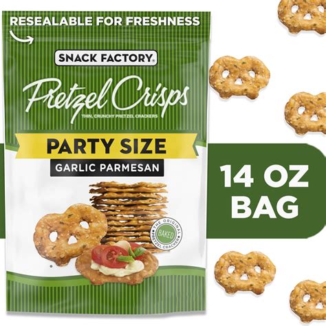 How many sugar are in pretzel crisps garlic parmesan - calories, carbs, nutrition