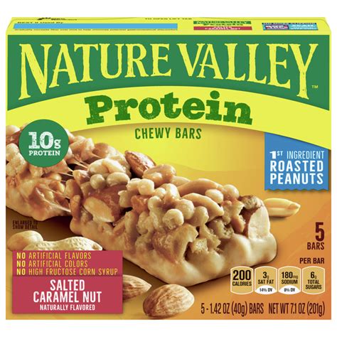 How many sugar are in protein chewy bar, salted caramel nut - calories, carbs, nutrition