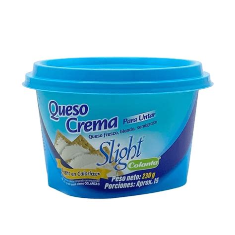 How many sugar are in queso crema slight - calories, carbs, nutrition