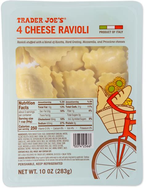 How many sugar are in ravioli, cheese (bostwick) - calories, carbs, nutrition