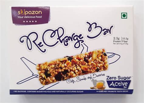 How many sugar are in recharge bar - calories, carbs, nutrition