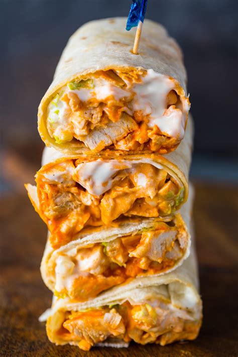 How many sugar are in red hot buffalo chicken wraps - calories, carbs, nutrition