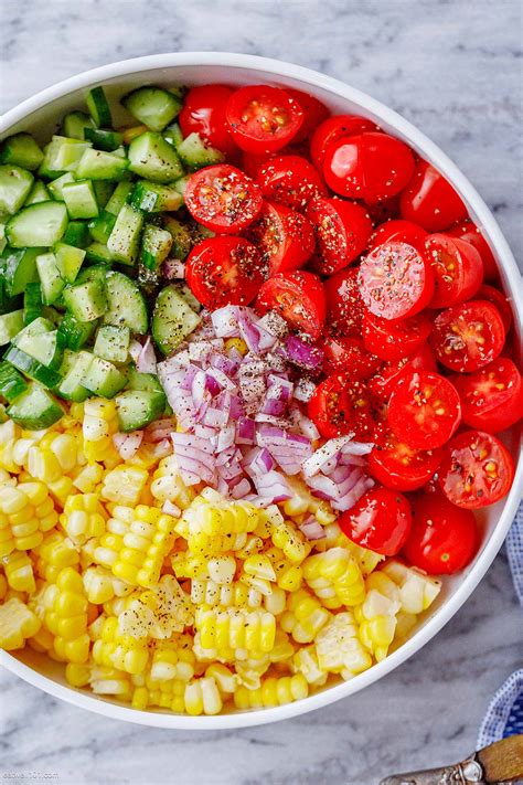 How many sugar are in red quinoa corn tomato salad (26961.1) - calories, carbs, nutrition