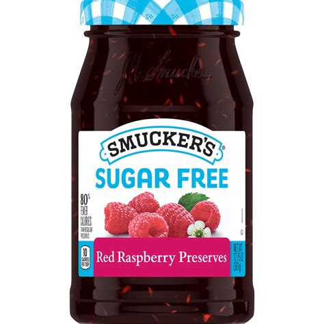 How many sugar are in red raspberry preserves - calories, carbs, nutrition