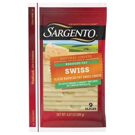 How many sugar are in reduced fat swiss - calories, carbs, nutrition