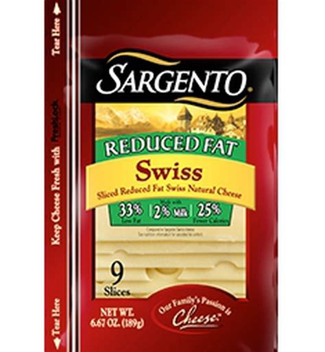 How many sugar are in reduced fat swiss cheese1 - calories, carbs, nutrition