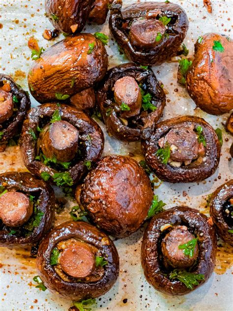 How many sugar are in roasted button mushrooms - calories, carbs, nutrition