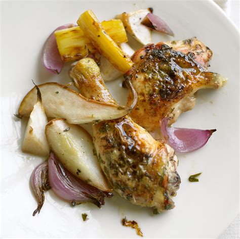 How many sugar are in roasted chicken and pears - calories, carbs, nutrition