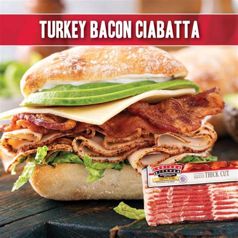 How many sugar are in roasted turkey and bacon ciabattaa - calories, carbs, nutrition