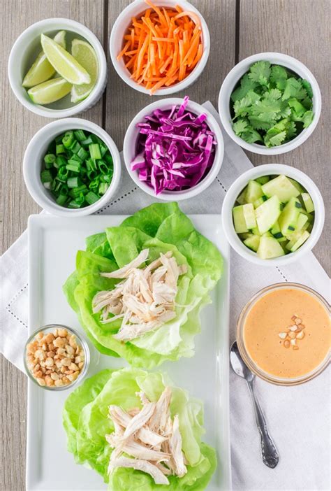 How many sugar are in rotisserie thai chicken lettuce wraps - calories, carbs, nutrition