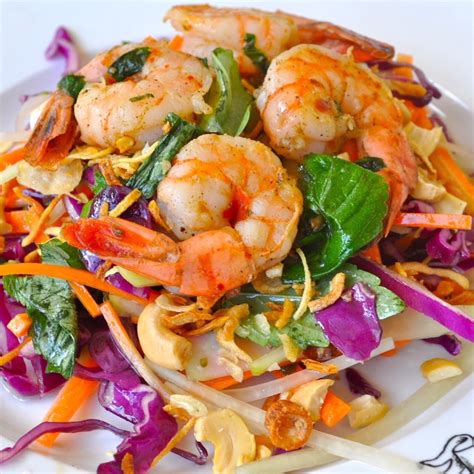 How many sugar are in salad, shrimp, spicy - calories, carbs, nutrition