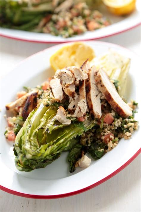 How many sugar are in salad entree tabbouleh grilled chicken - calories, carbs, nutrition