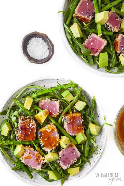 How many sugar are in salad entree tuna ahi grilled & grapefruit - calories, carbs, nutrition