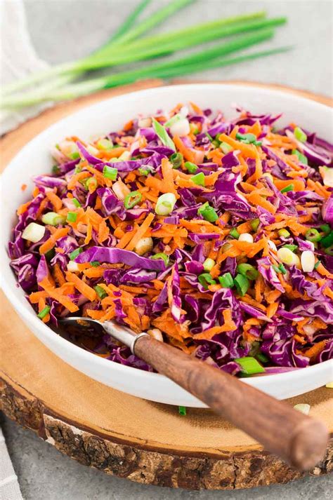 How many sugar are in salad slaw spicy cabbage peanuts 1/4 cup - calories, carbs, nutrition