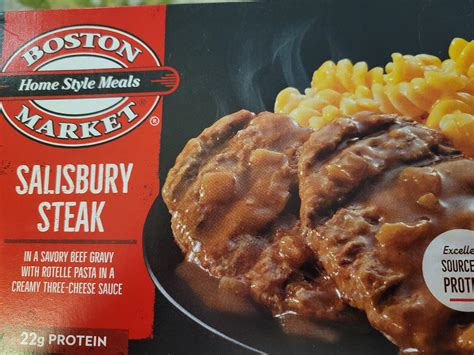 How many sugar are in salisbury steak with macaroni & cheese - calories, carbs, nutrition