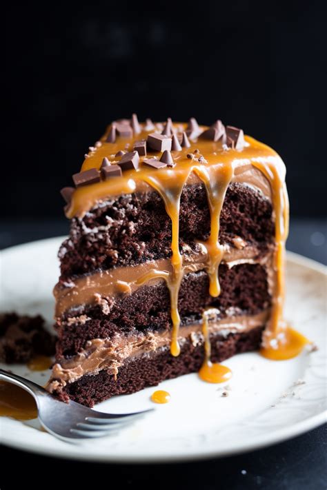 How many sugar are in salted caramel chocolate cake - calories, carbs, nutrition