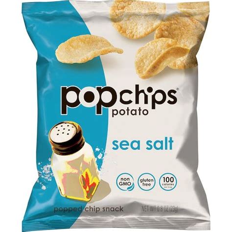 How many sugar are in salted popped potato snacks - calories, carbs, nutrition