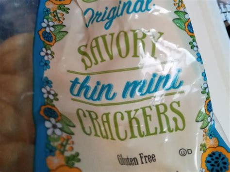 How many sugar are in savory thin mini crackers - calories, carbs, nutrition