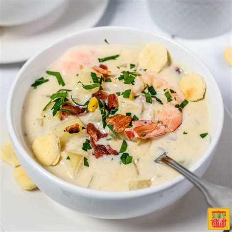 How many sugar are in seafood chowder - calories, carbs, nutrition