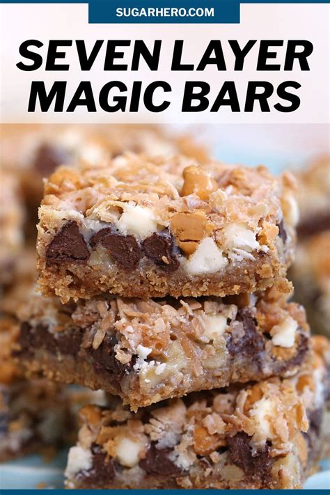 How many sugar are in seven layer bar - calories, carbs, nutrition