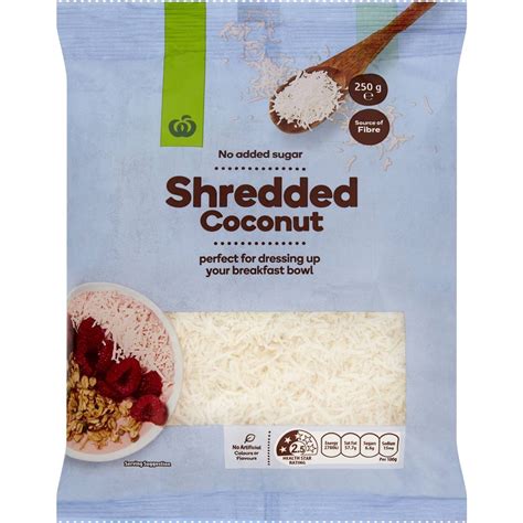 How many sugar are in shredded coconut (63599.0) - calories, carbs, nutrition