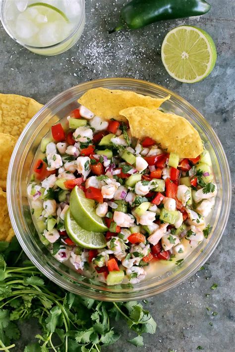 How many sugar are in shrimp ceviche - calories, carbs, nutrition