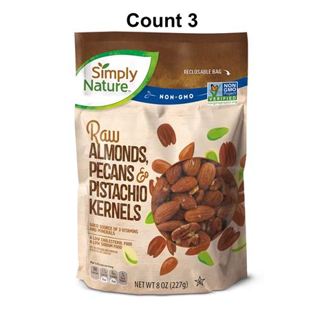 How many sugar are in simply natural almonds - calories, carbs, nutrition