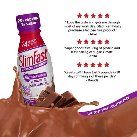 How many sugar are in slim fast creamy chocolate shake - calories, carbs, nutrition