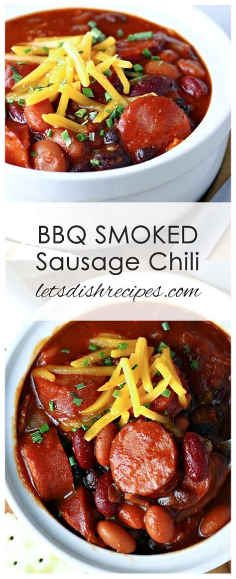 How many sugar are in smoked sausage chili - calories, carbs, nutrition